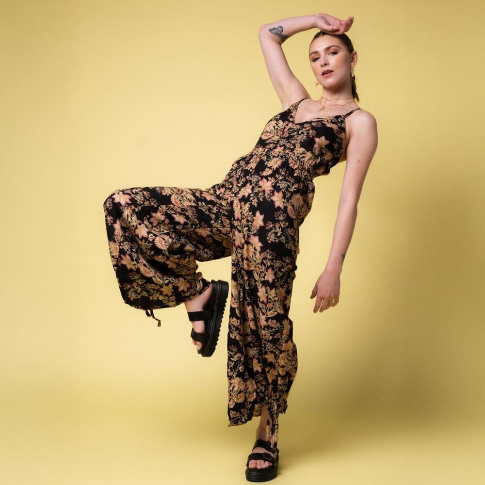 Free People Stand Out Floral Printed Jumpsuit - Picture 5 of 8